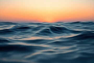 Obraz premium Surface of the ocean at dusk motion blur , ai