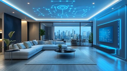 Smart Home Automation. Efficiency and Ease of Use Concept