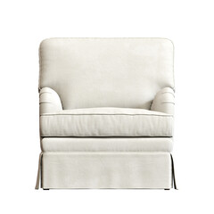 armchair isolated on white background, comfortable furniture for home interior, 3D illustration, cg render