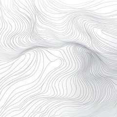 Abstract Pattern of Intersecting Curving Lines on a White Background