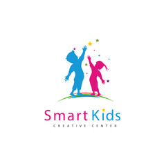 Kids Learning Logo Template Design Vector, Emblem, Design Concept, Creative Symbol, Icon