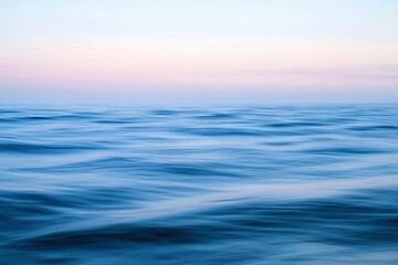 Obraz premium Surface of the ocean at dusk motion blur , ai