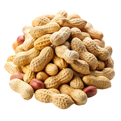 Peanuts isolated on transparent background