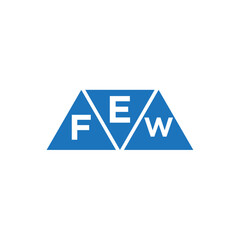 EFW triangle shape logo design on white background. EFW creative initials letter logo concept.