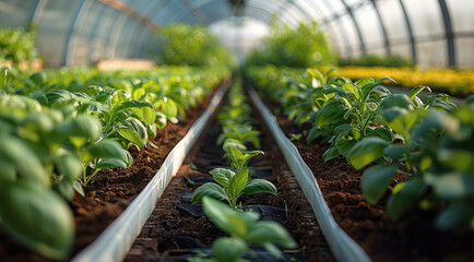 Organic greenhouse. Generative AI.