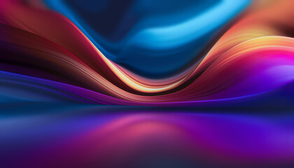 Multicolored Striped Ribbon 3D Background