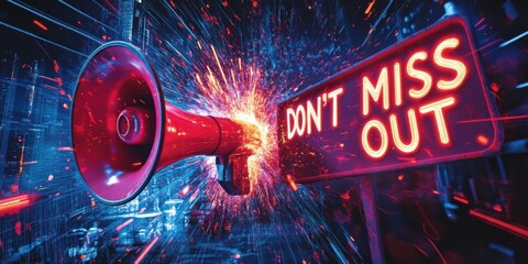 Dynamic Marketing Visual: Capture Attention with a Bold 'Don't Miss Out' Message
