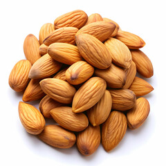 Fototapeta premium almond nuts on white background