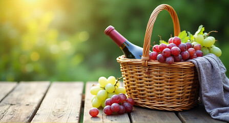 picnic basket with apples