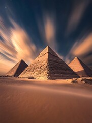 Die Pyramiden von Gizeh – Ägyptische Wunder in dramatischer Langzeitbelichtung