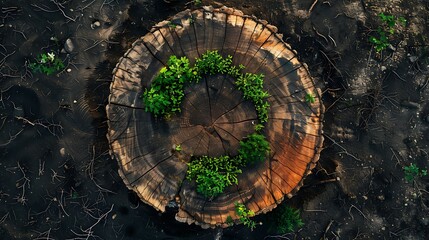 Plant growing in the forest Nature concept.