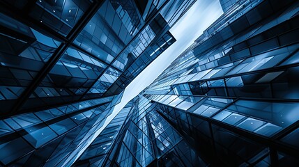 Futuristic vibrancy: abstract architectural scene with geometric shapes and angles, captured at dusk with a macro lens, emitting a mysterious aura of dynamic city lights