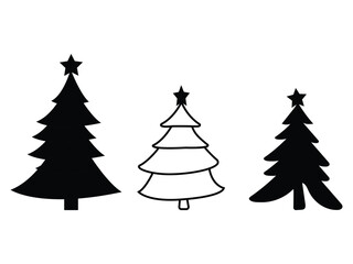 christmas green and black tree with christmas ball and elements