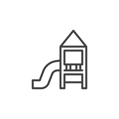 Playground slide line icon