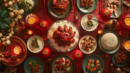 Fototapeta premium Dinner setting at the table.