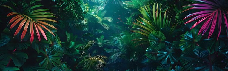 Mysterious dark forest in a fog, Fairytale landscape.