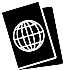 Passport icon. International passport document vector icon. Replaceable vector design.