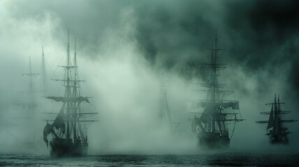 ship in fog