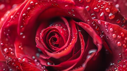 Naklejka premium Big red rose under water with bubbles.