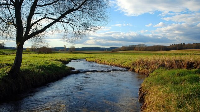 Stream on farm for instance