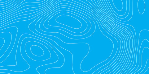 Abstract blue topography geographic contour map background .topography blue paper and white waves lines backdrop background .modern geographic contour map vector illustration .