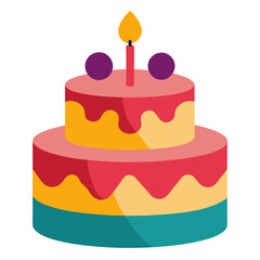 birthday cake with candles