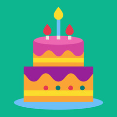 birthday cake vector illustration