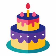 birthday cake vector illustration