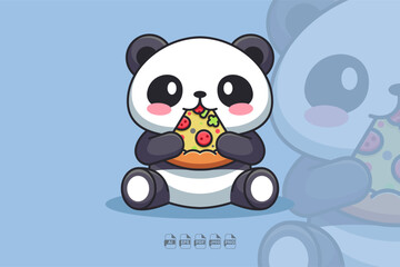 Happy Panda Pizza Time