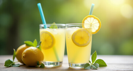 Fototapeta premium glass of lemonade