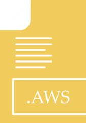 AWS File format icon fill insidse with symbol