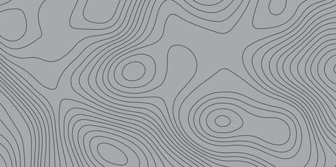 Abstract gray topography geographic contour map background .topography gray paper and black waves lines backdrop background .modern geographic contour map vector illustration .