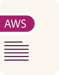 AWS File icon deep and minimal