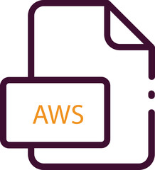 Old brick fill AWS file icon