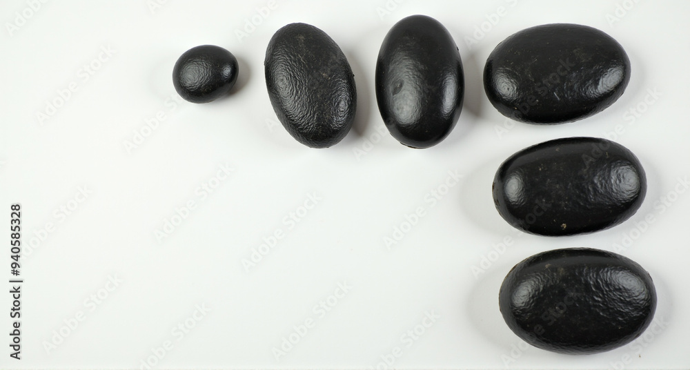 Canvas Prints black stones on white