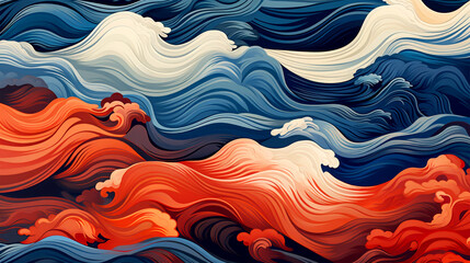 painting color pattern on background
