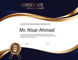 Elegant Certificate of Appreciation and Achievement