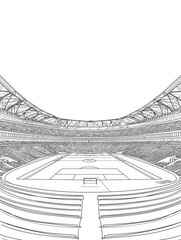 Sketch of a Football Stadium.