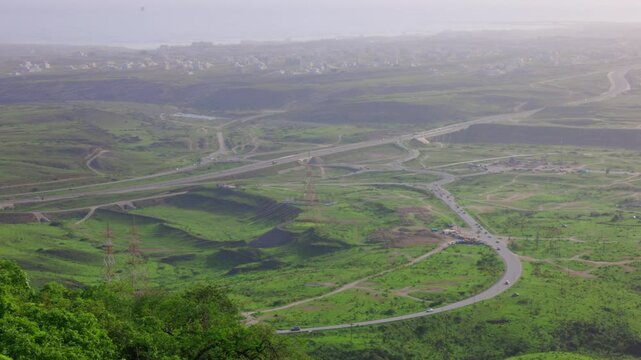 Road Top View from Wadi Darbat  at salalah (Dhofar)