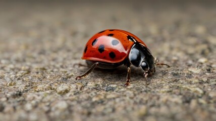 Double red ladybugs isolated image 