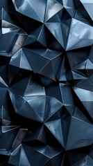 Geometric Triangle Pattern in Dark Polygonal Design