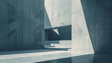 Embrace minimalism abstract beauty: a computer wallpaper showcasing modern architecture's clean lines and geometric shapes for an immersive widescreen experience