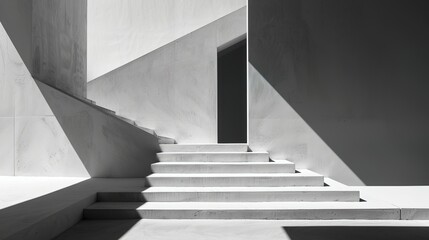 Embrace minimalism abstract beauty: a computer wallpaper showcasing modern architecture's clean lines and geometric shapes for an immersive widescreen experience