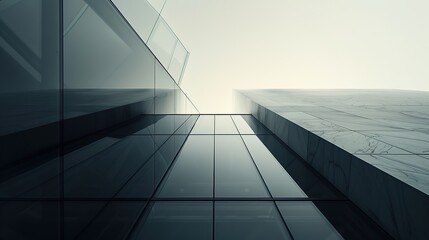 Embrace minimalism abstract beauty: a computer wallpaper showcasing modern architecture's clean lines and geometric shapes for an immersive widescreen experience