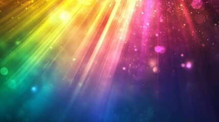 Vibrant Rainbow Light Effect on Sparkling Background, Perfect for Spiritual or Celestial Themes Generative AI