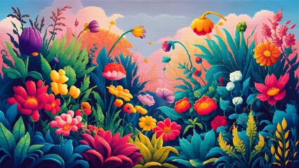 garden with full of flower