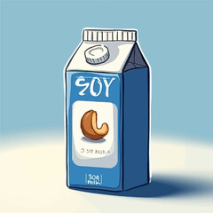 Soy Milk Carton with Chocolate Chip