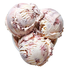 Obraz premium Closeup of Delicious Ice Cream Scoops