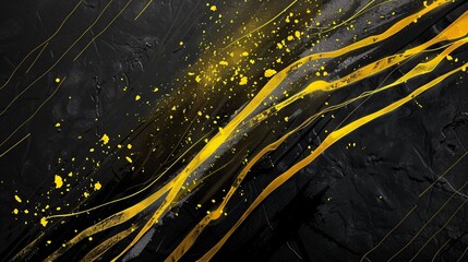 Dark background adorned with vibrant yellow accents for a striking banner design.