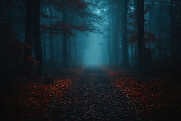 Mysterious safari trek through a haunted forest on Halloween